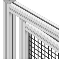 61-030-0 MODULAR SOLUTIONS PVC COVER PROFILE 45 SERIES, SHALLOW, GRAY, 2M